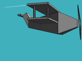 GIF of vector plan flying in plan sky